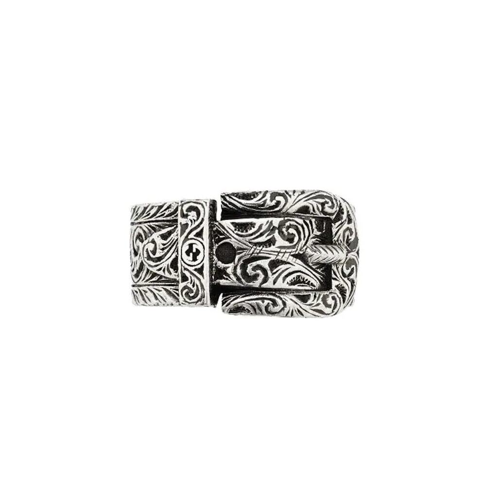 Nib Gucci Sterling Silver Garden Ring Size 12